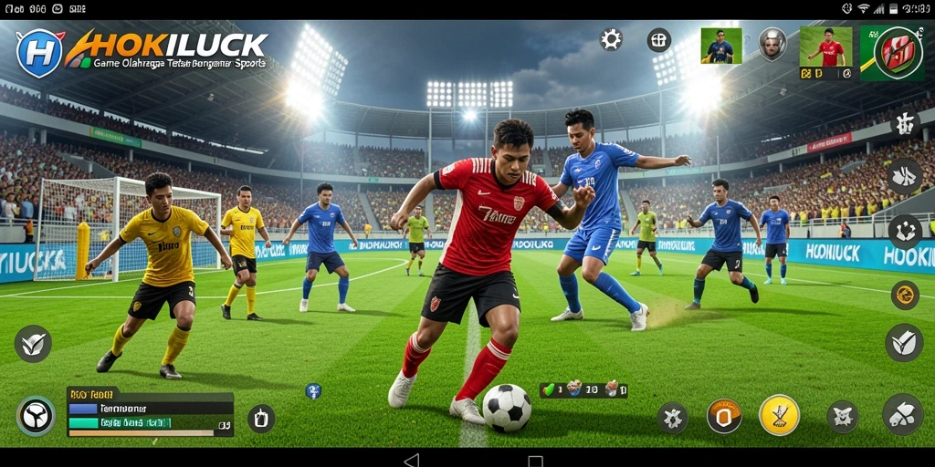 Screenshot utama HOKILUCK menampilkan aksi permainan olahraga yang mendebarkan.