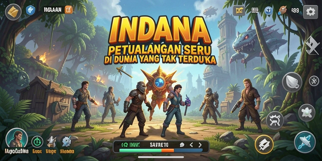 Gameplay mendebarkan di dunia petualangan INDAAA yang penuh tantangan.