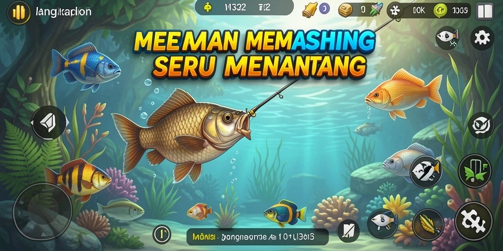 Tampilan gameplay N32 yang menakjubkan saat memancing di laut.
