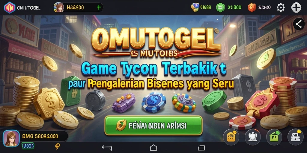 Tangkapan layar gameplay OMUTOGEL yang menampilkan pengelolaan bisnis yang seru.