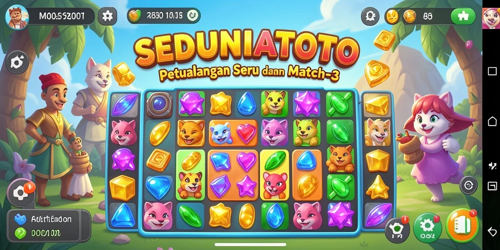 Tampilan gameplay SEDUNIATOTO yang seru dan menantang.