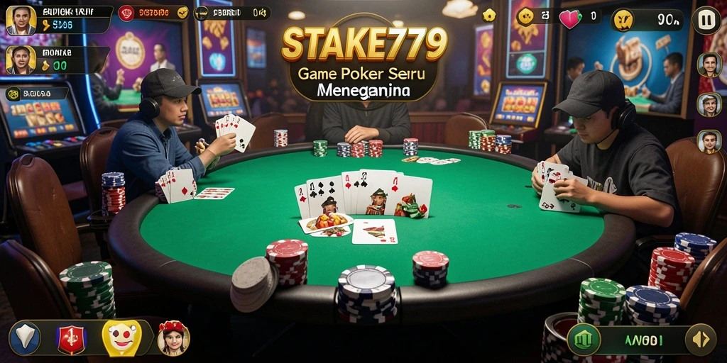 Tampilan menarik dari gameplay Poker STAKE779 yang mendebarkan.